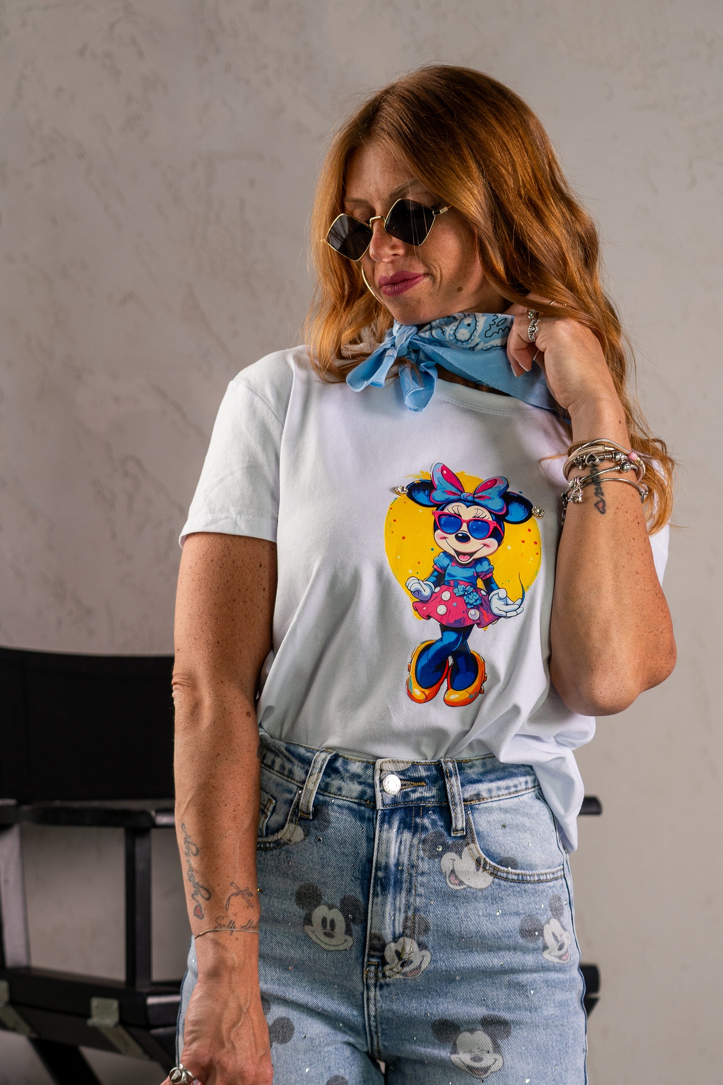 T-SHIRT & BANDANA "MINNIE SUNGLASSES"