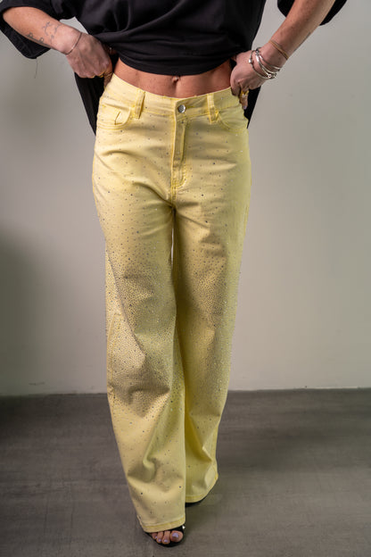 JEANS "YELLOW STRASS"