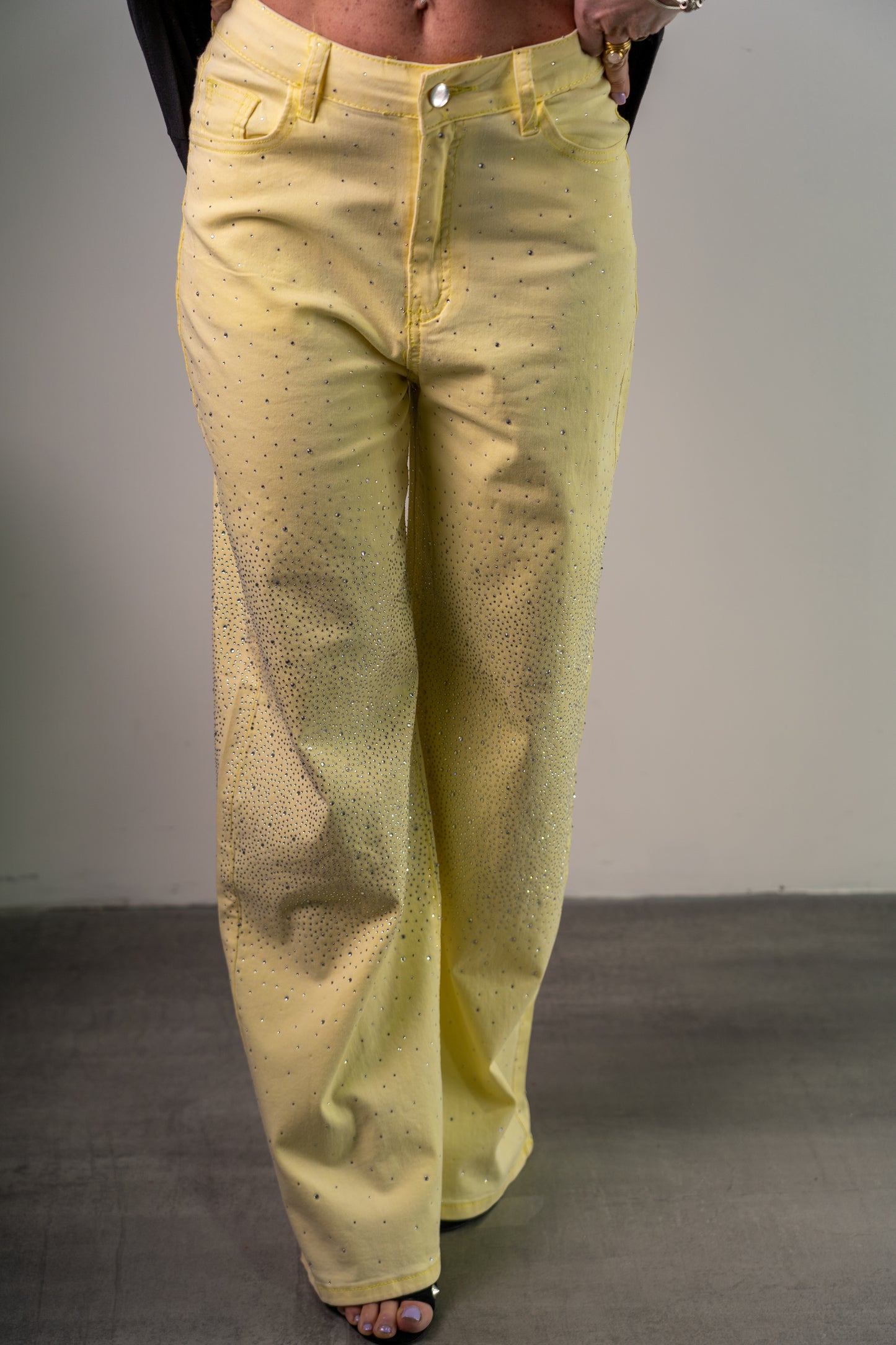 JEANS "YELLOW STRASS"